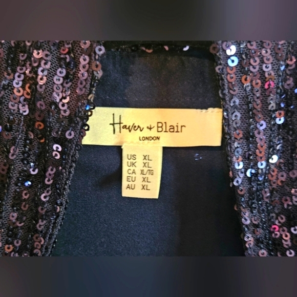 Haver & Blair London Flash Royal Sequin Pantsuit - Picture 3 of 7